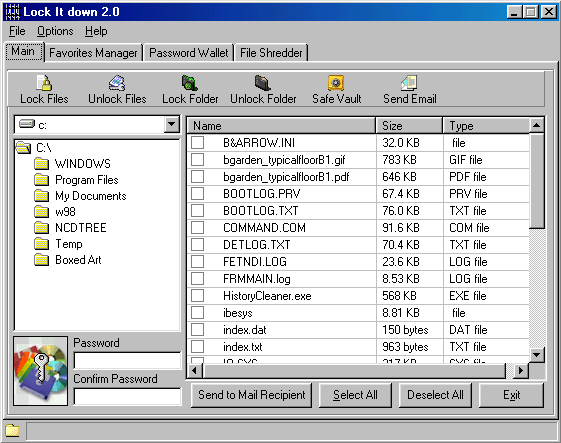 Screenshot of Lock It Down - Free Edition